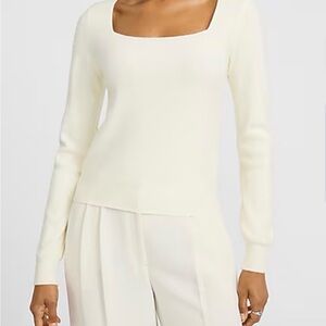 Express Cream Long Sleeve Top